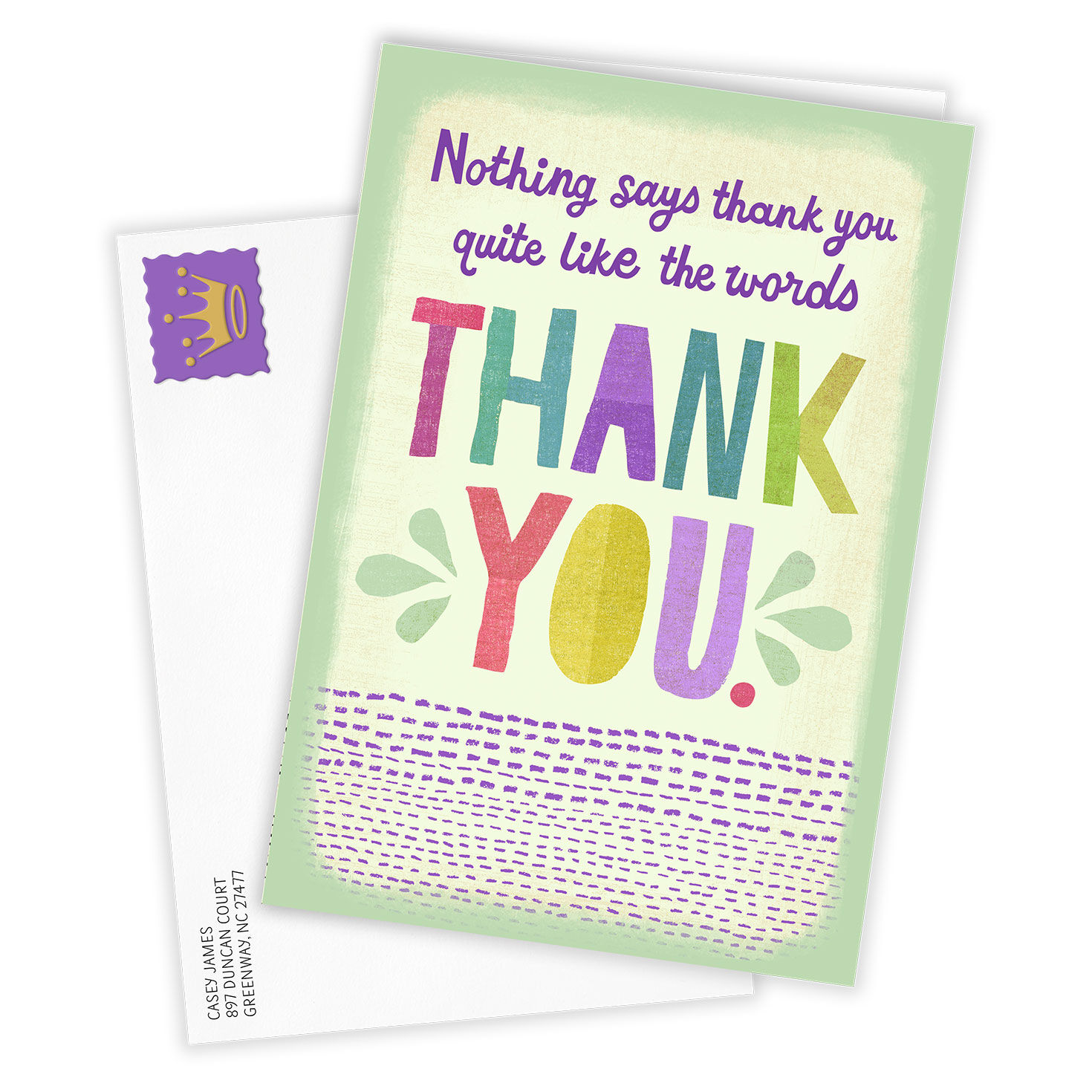 Simply Said Custom Thank-You Card, , large image number 2