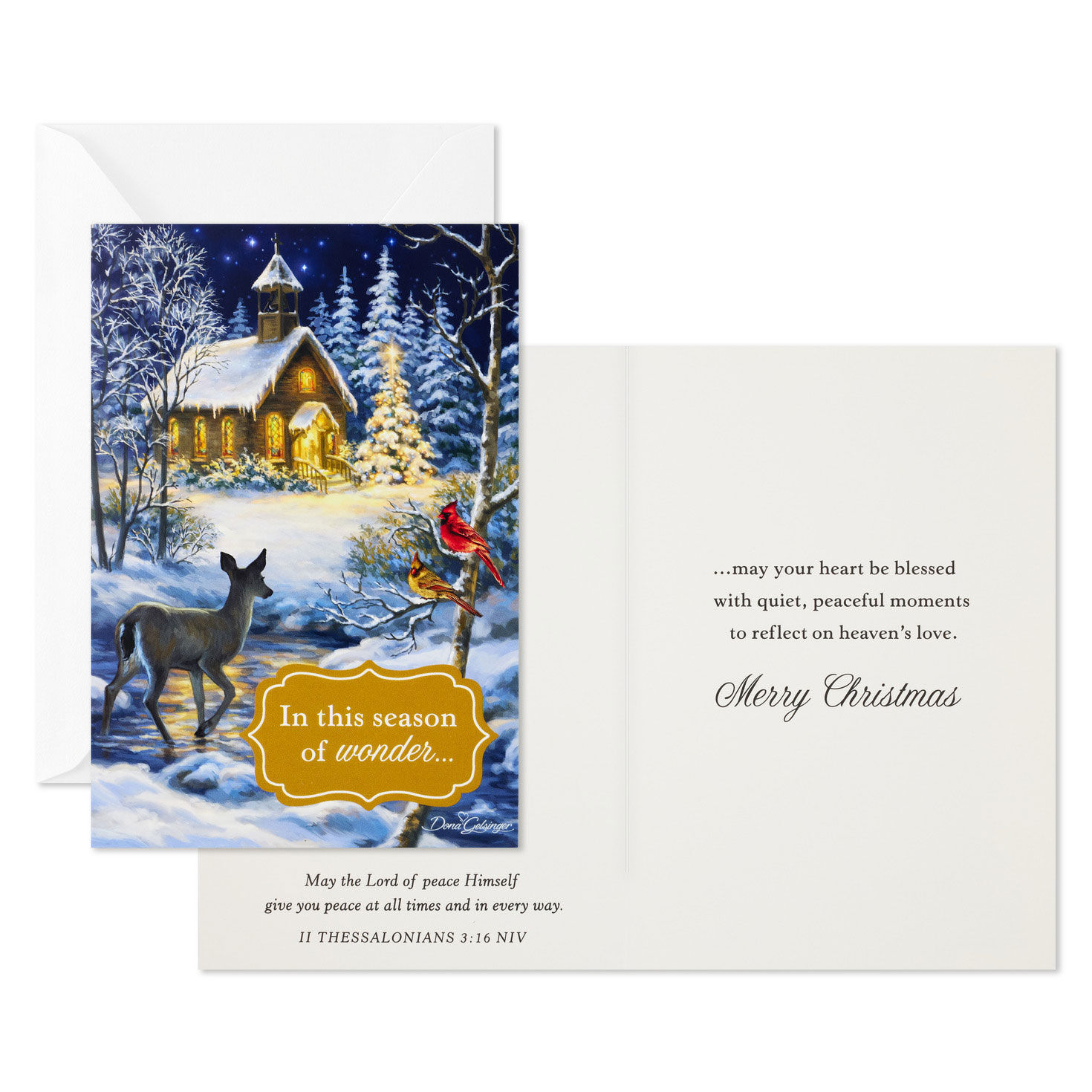 Serene Nature DaySpring Religious Christmas Cards Card Front with Sentiment image number 3
