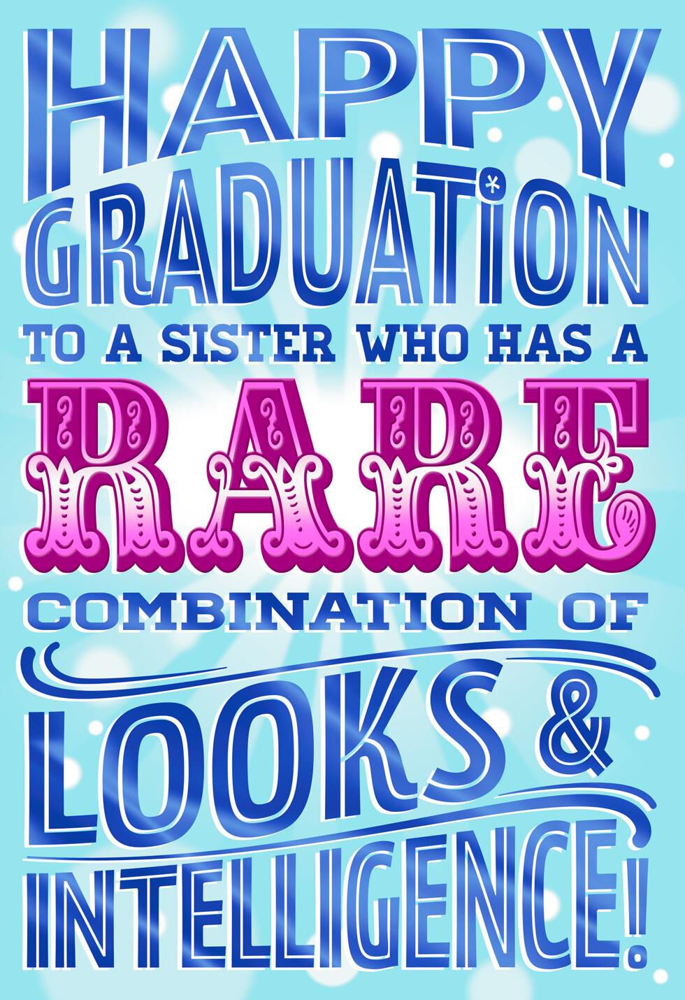 Compliments for Sister Graduation Card