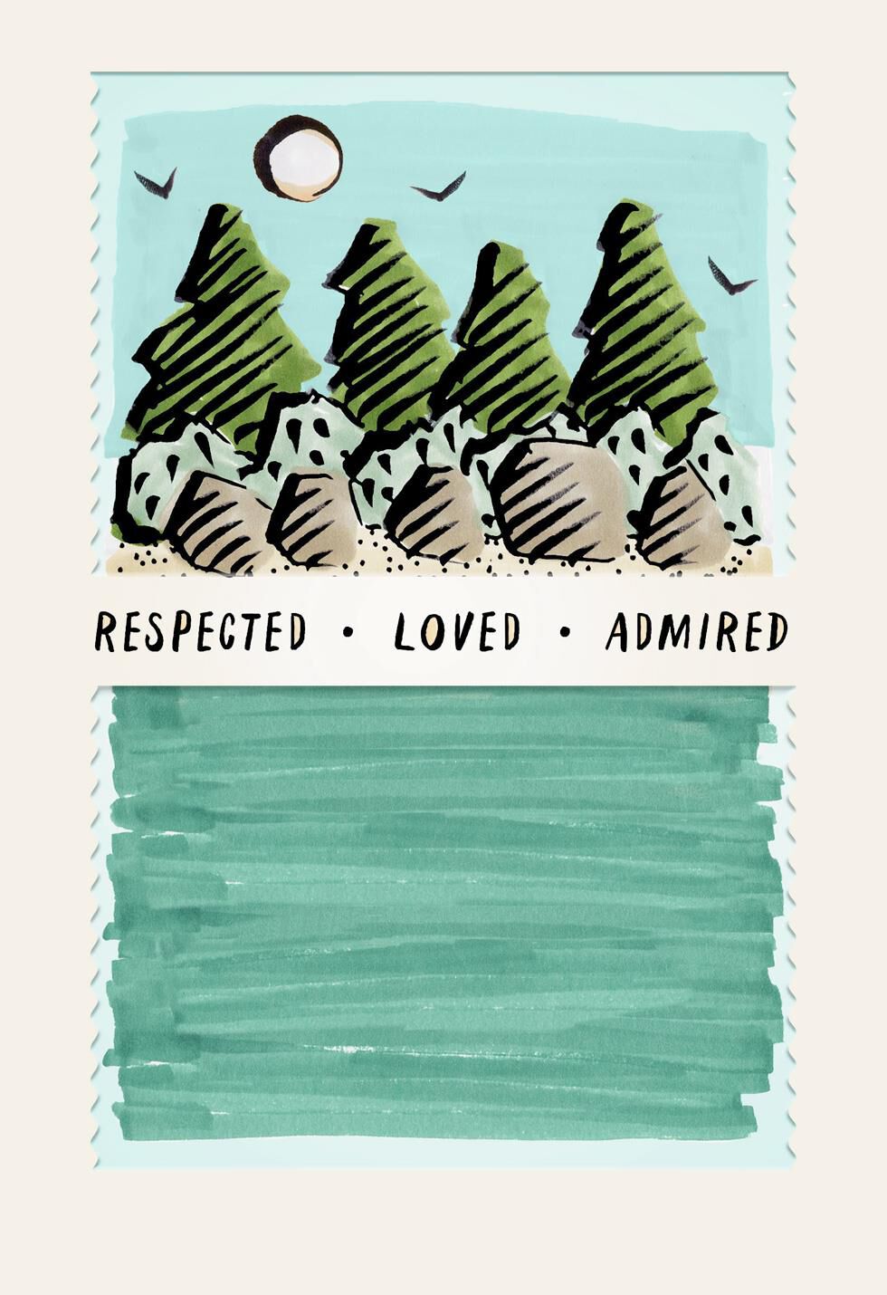 Respected. Loved. Admired. Father's Day Card