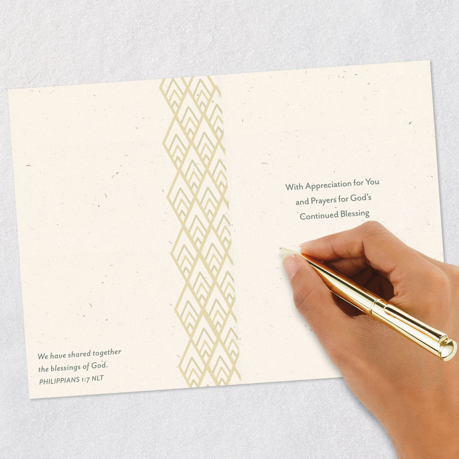 Birds on Branch Religious Clergy Appreciation Card Both Signing card image number 7