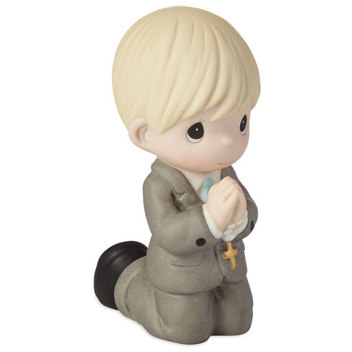 Precious Moments First Communion Kneeling Boy Mini Figurine, 4", 