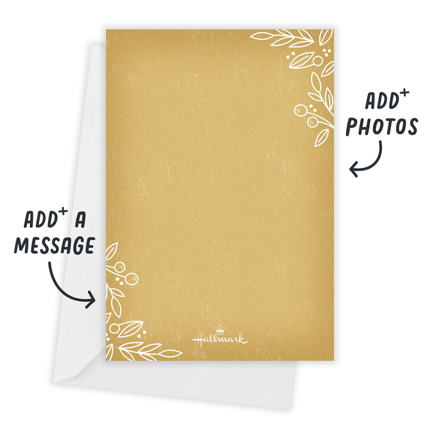Gold White Diamond Personalized Wedding Invitation Card Back with envelope  indicating personalization image number 3