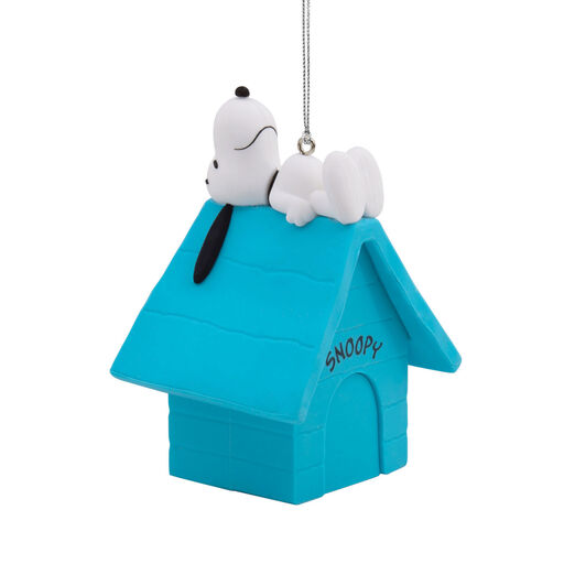 Peanuts® Snoopy on Blue Doghouse Hallmark Ornament, 