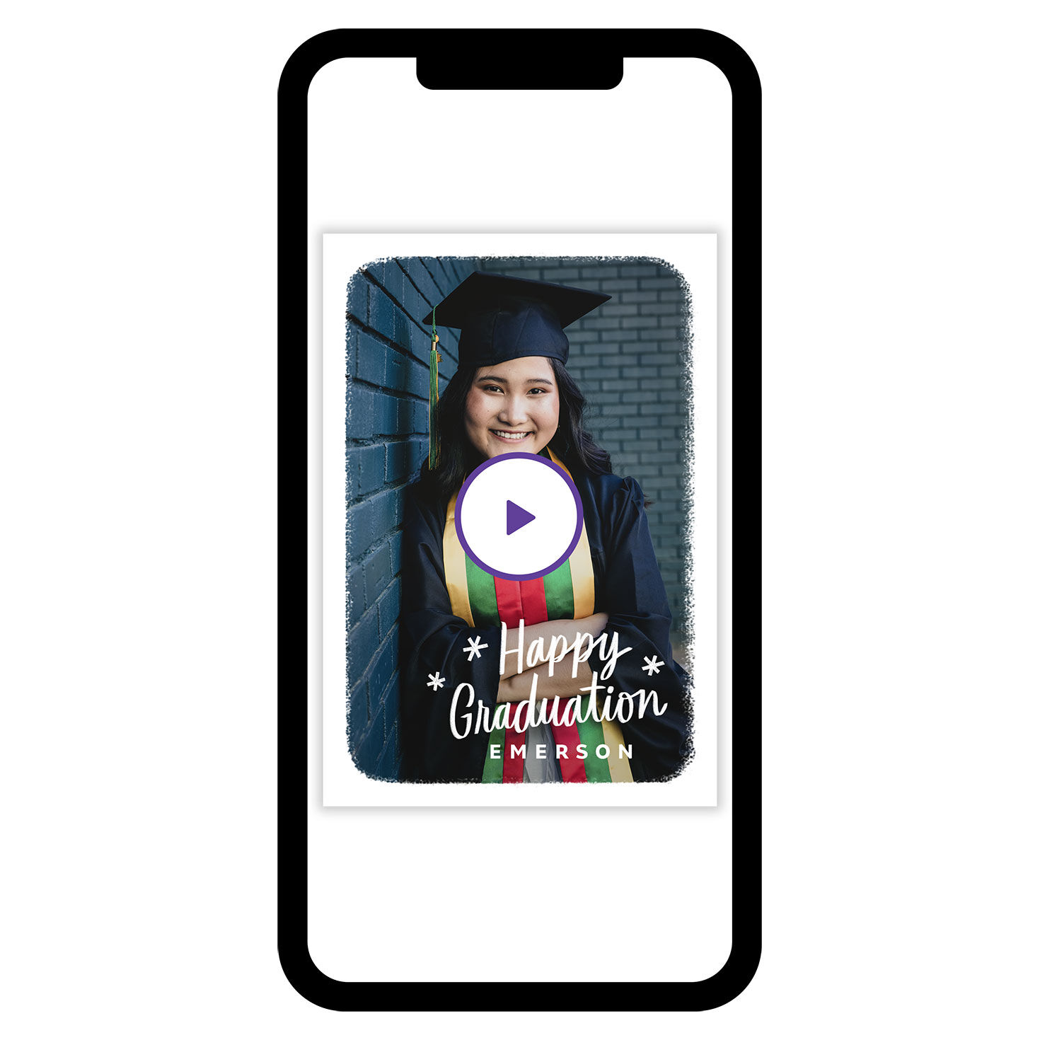 White Frame Graduation eCard, , large image number 1