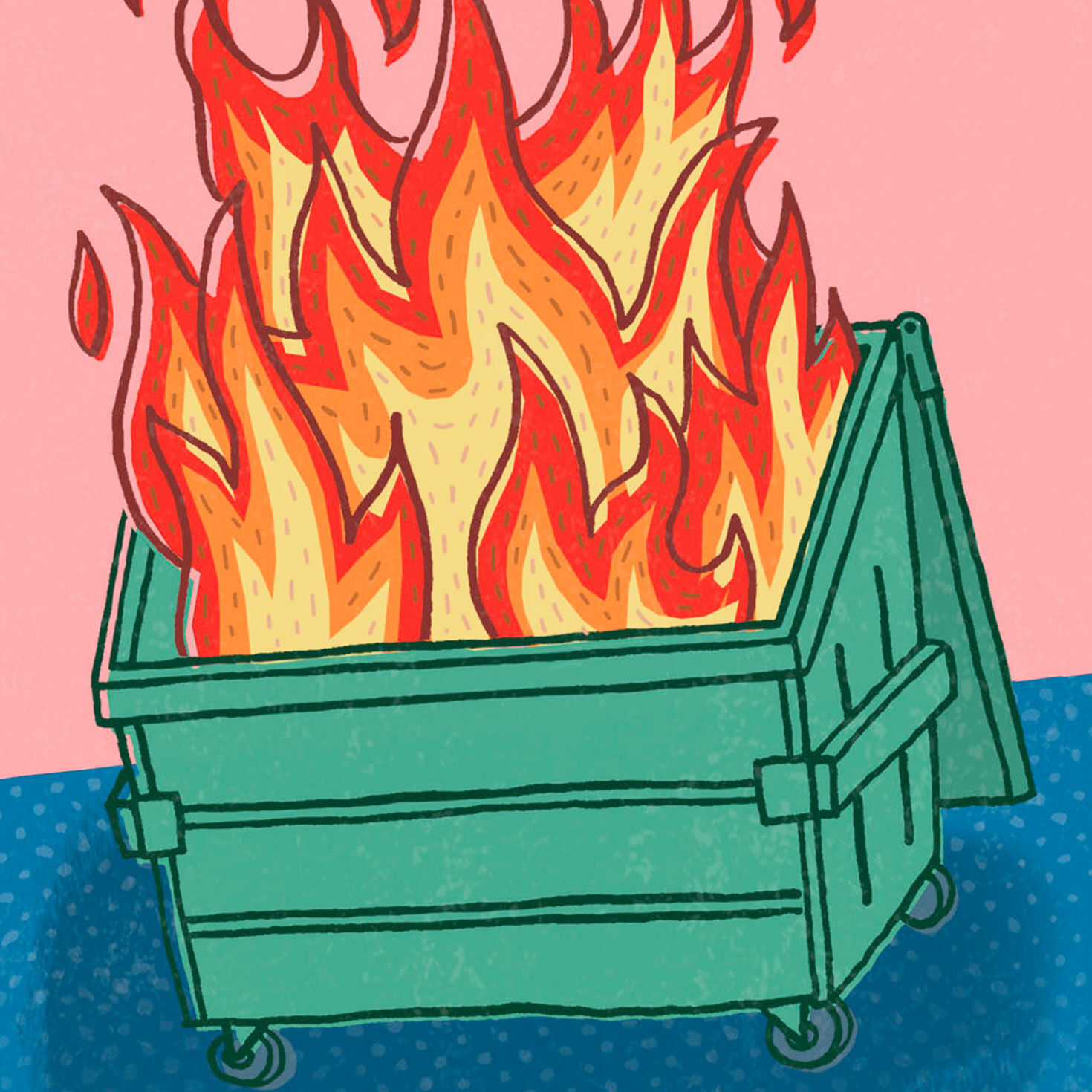 Cartoon Dumpster Fire Mother's Day Card  image number 4