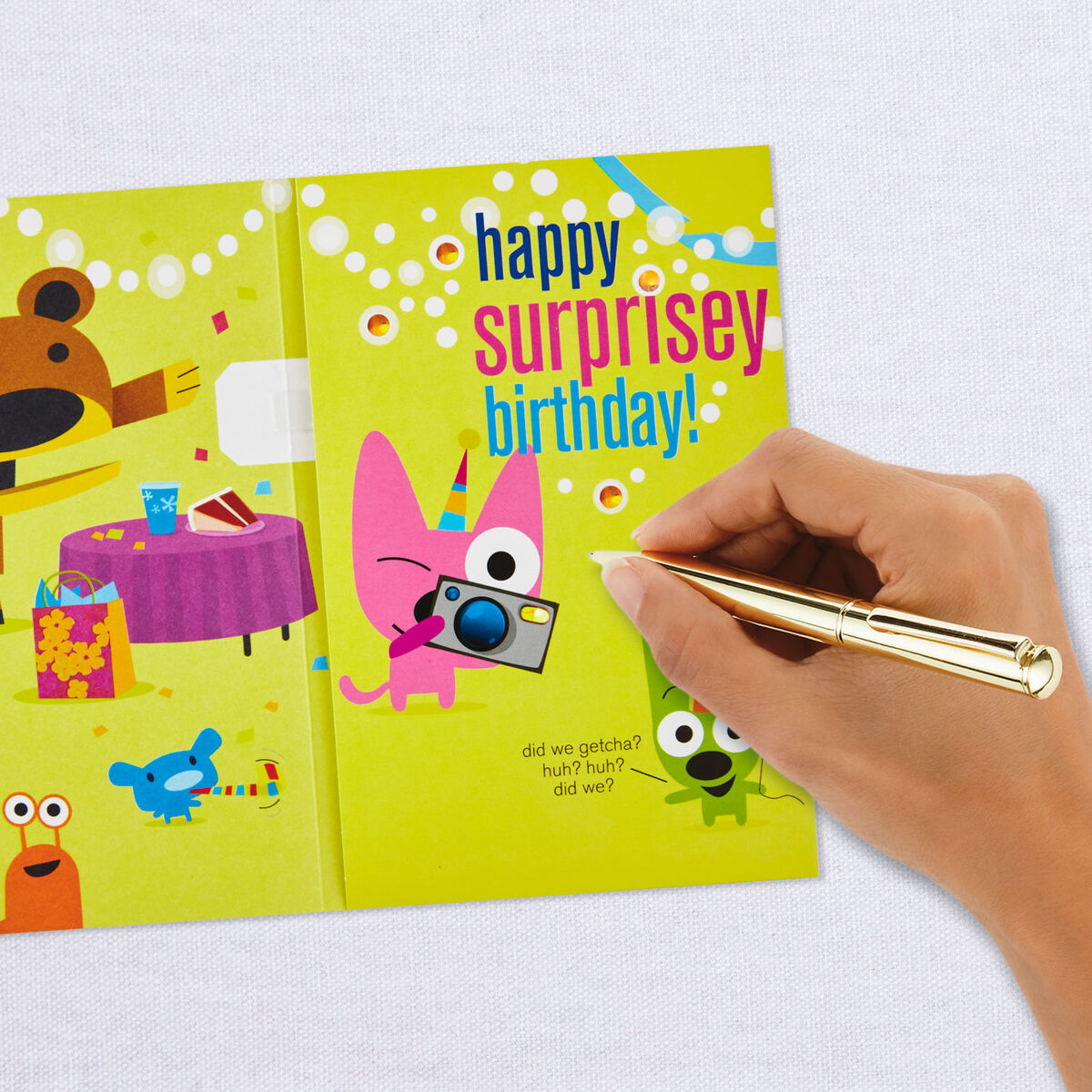hoops&yoyo™ Surprise Party Birthday Card With Lights and Sound