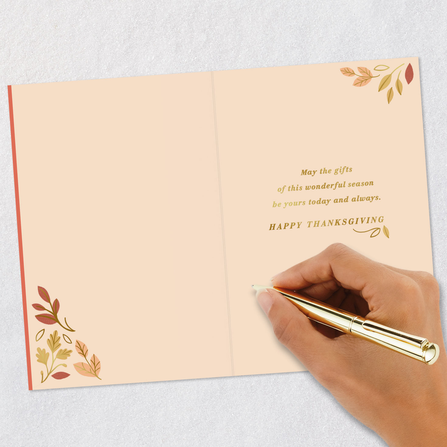 Love and Gratitude Togetherness Thanksgiving Card signing card image number 6