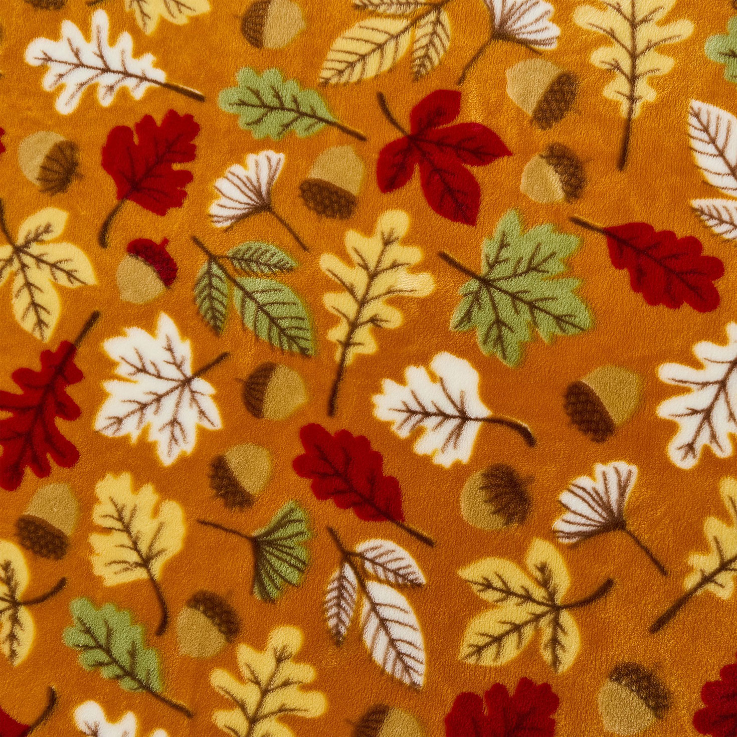 Hallmark Multicolor 50" x 70" Plush Fall Throw Blanket upclose detail image number 3