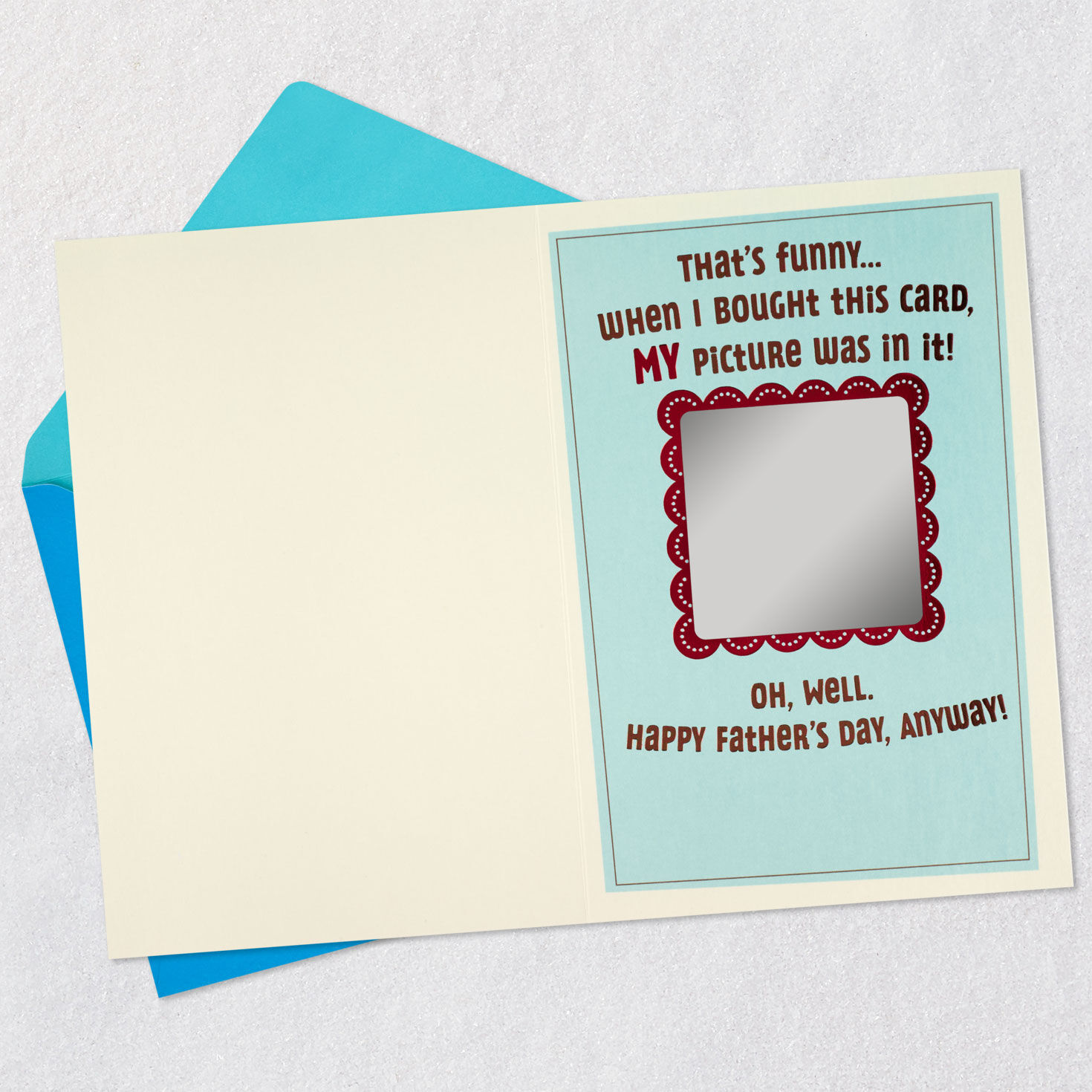 Best-Looking, Smartest Family Member Funny Father's Day Card for Dad Open card with envelope image number 3