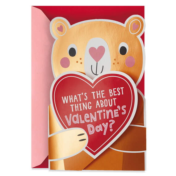 Bear Hug Love You Musical Valentine's Day Card, , large image number 1