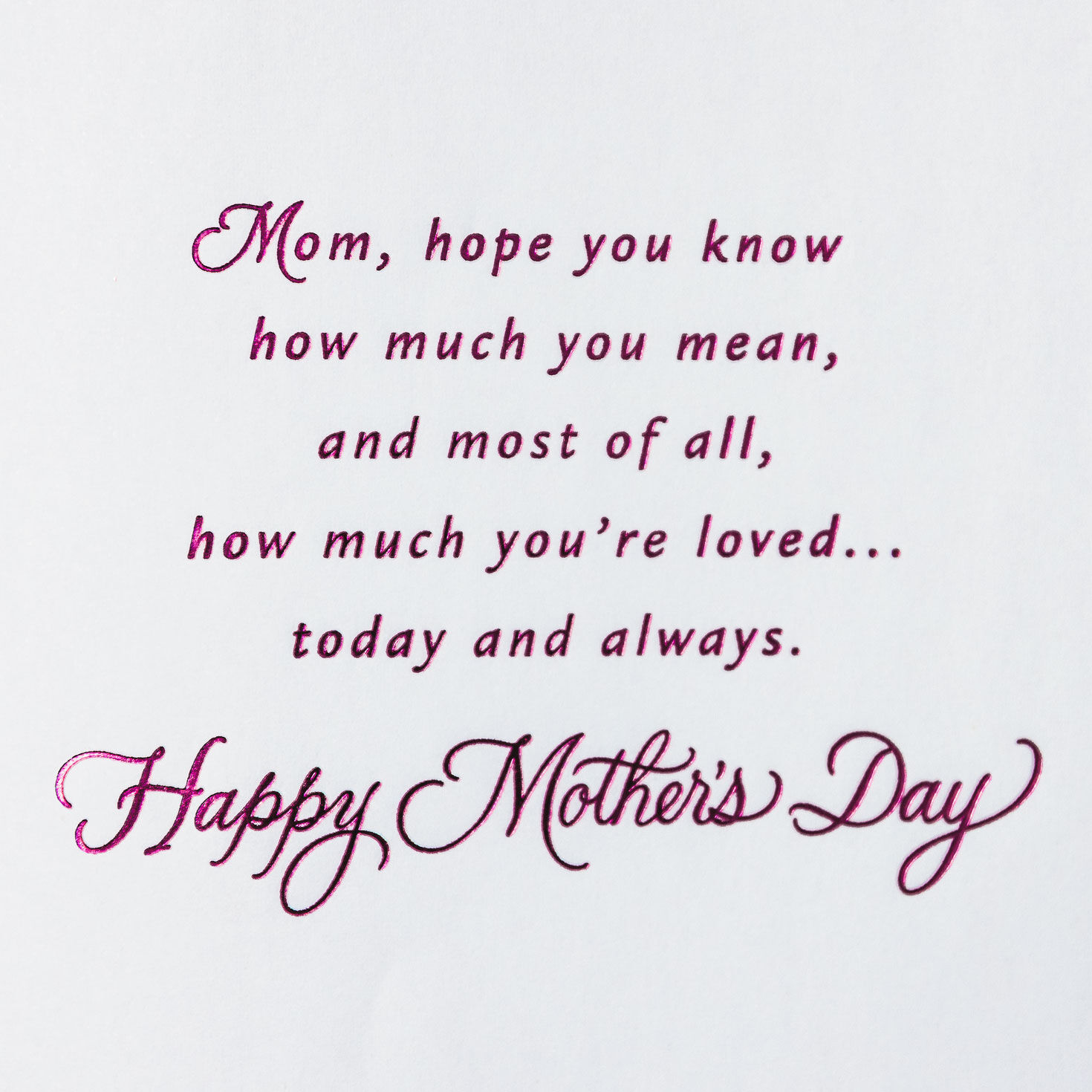 Pink and Purple Roses Mother's Day Card sentiment image number 2