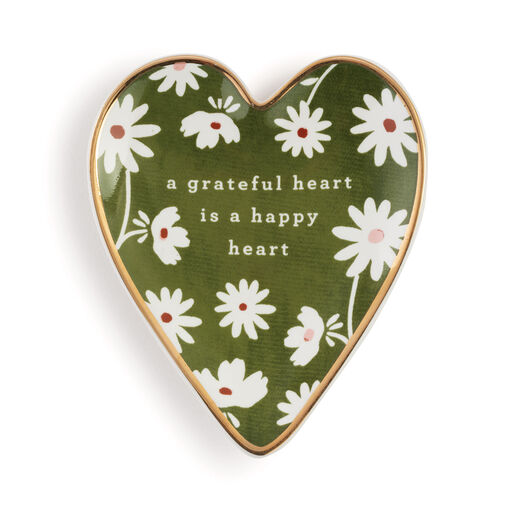 Demdaco Grateful Art Heart Trinket Dish, 