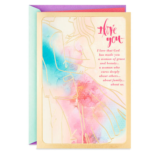 God Made You a Woman of Grace Anniversary Card for Wife, 