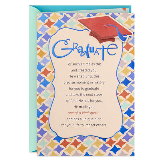 Geometric Religious Graduation Card, , large image number 1