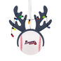 Braves Reindeer Baseball Christmas Ornament Front image number 1