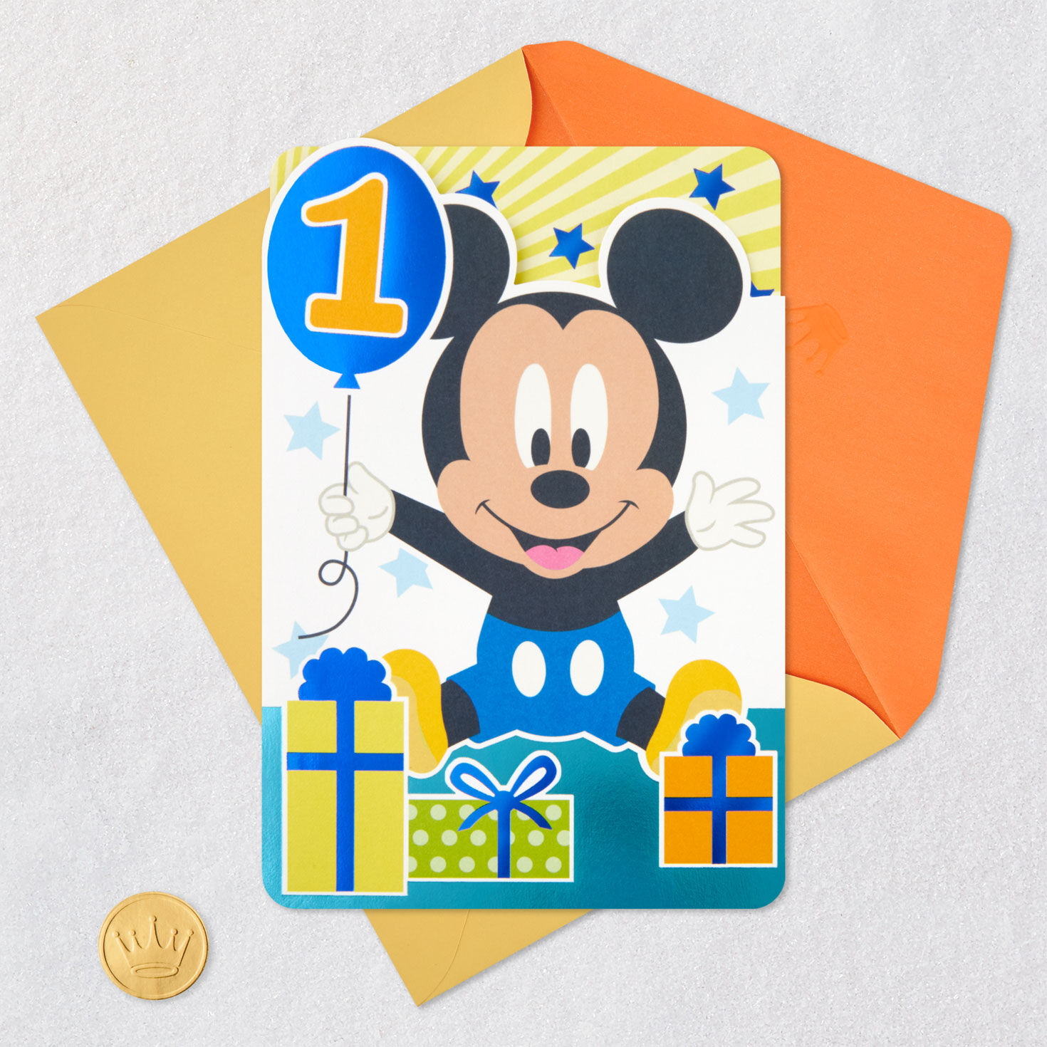 Disney Mickey Mouse Be Happy and Celebrate First Birthday Card for only USD 5.99 | Hallmark