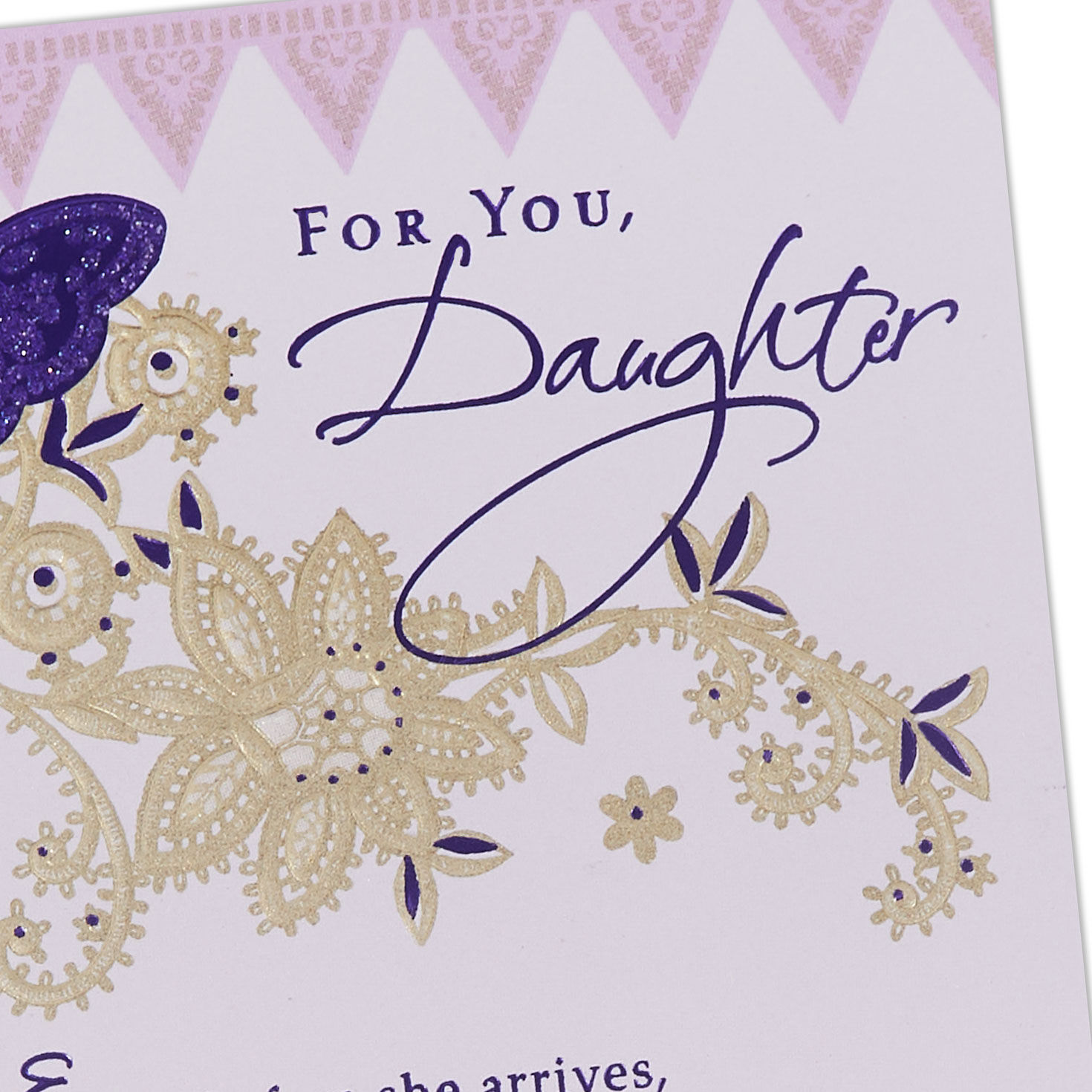 Flowers and Butterfly Birthday Card for Daughter Card Front Detail image number 5
