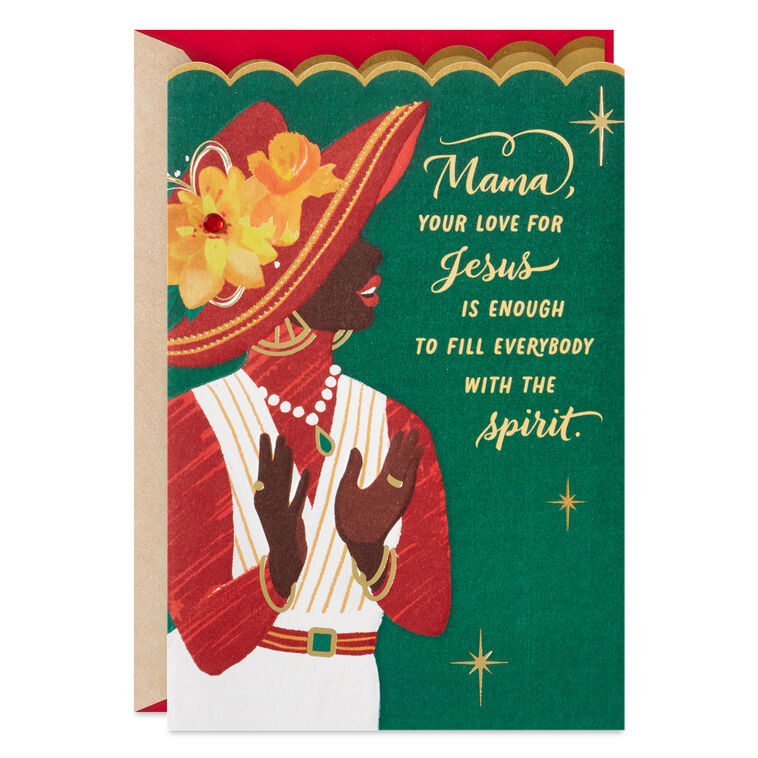Your Love for Jesus Religious Christmas Card for Mama