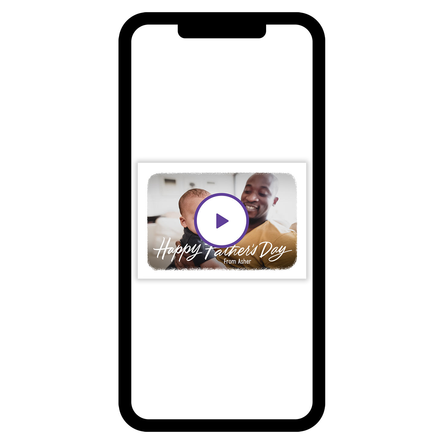 White Frame Horizontal Father's Day eCard