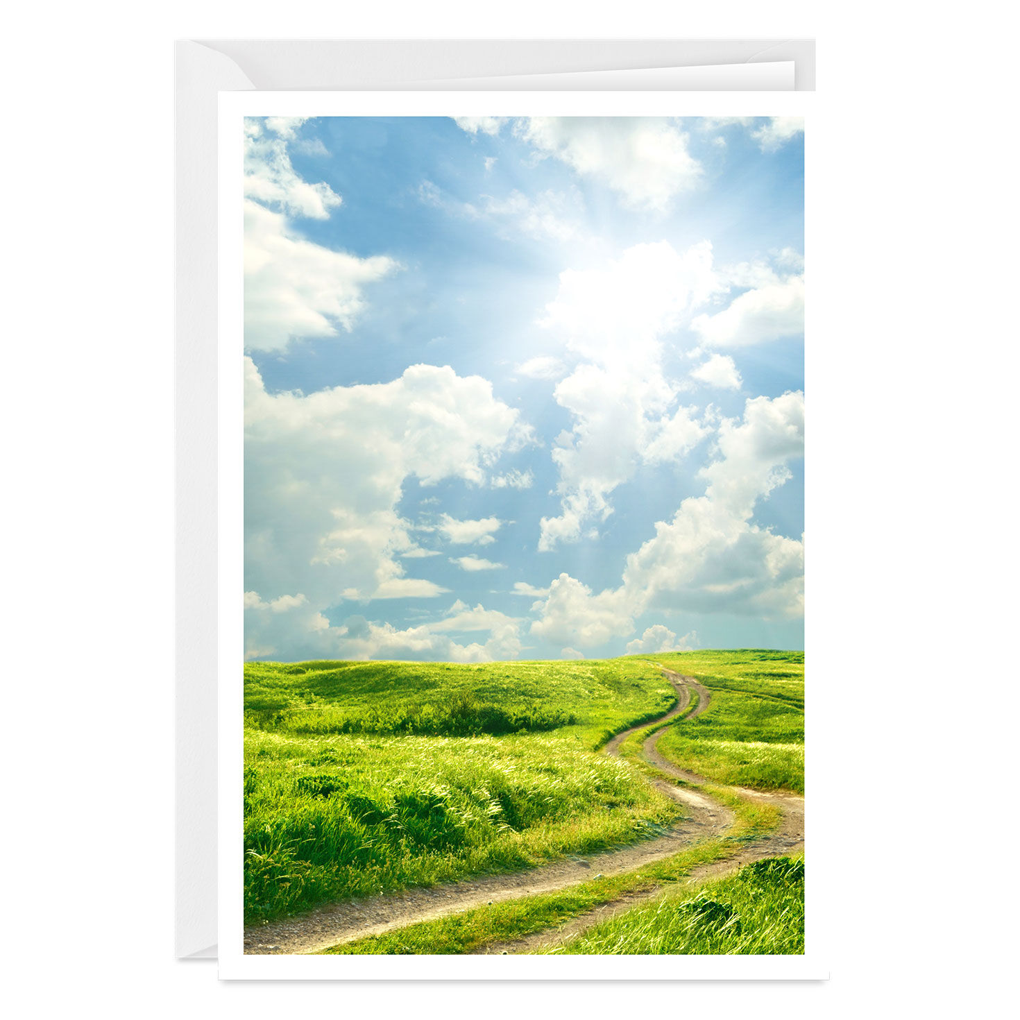Blue Skies Landscape Custom Card