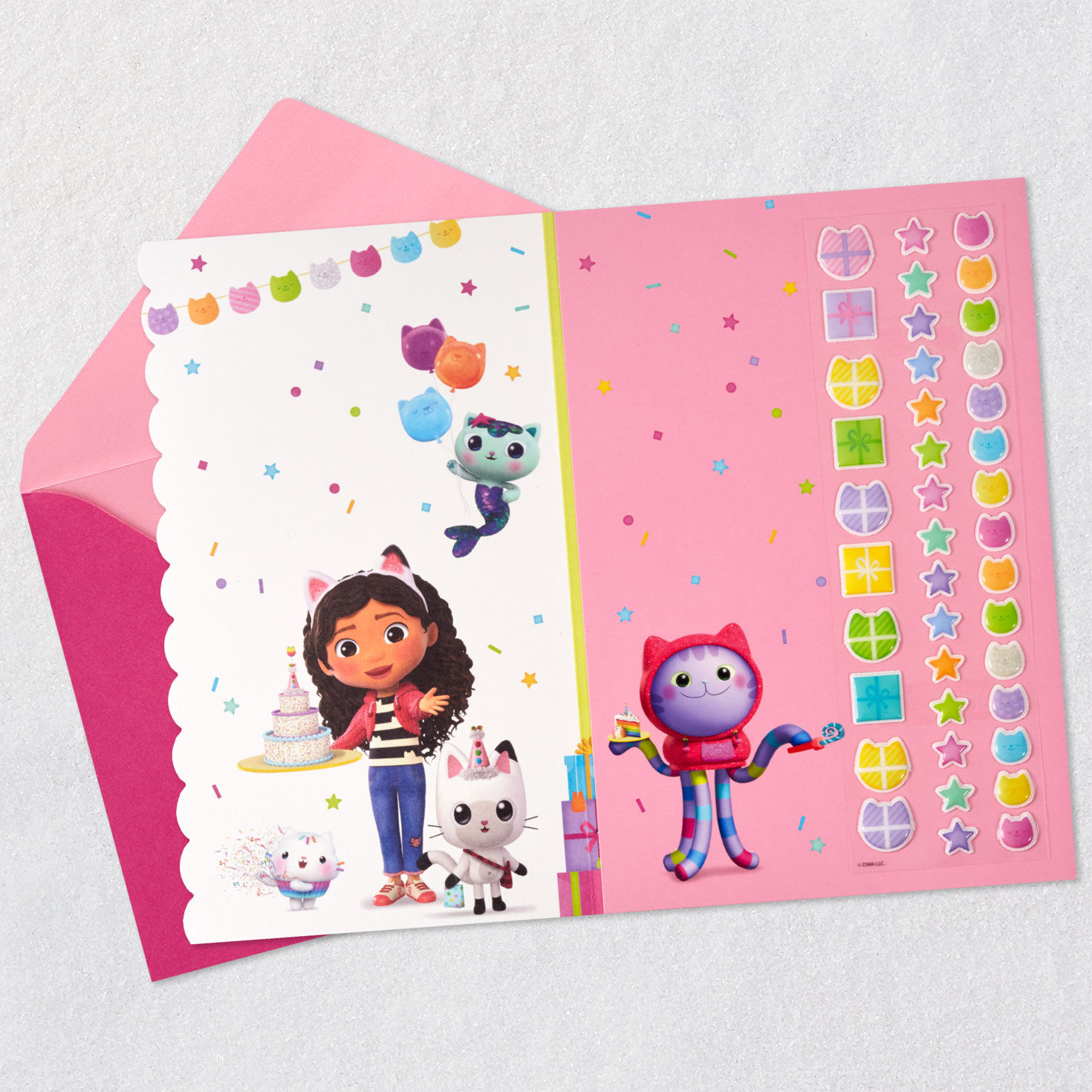 Gabby's Dollhouse Cat-titude Birthday Card with Stickers, , large image number 4