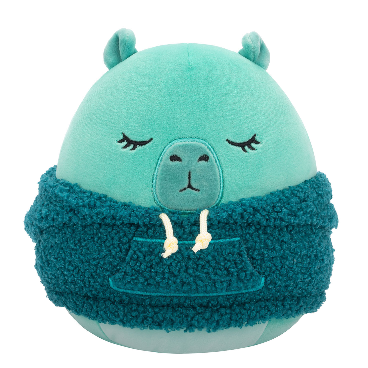 12" Squishmallows Nastia Capybara Medium Plush in Teal Hoodie