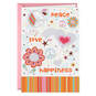 Peace, Love and Happiness Birthday Card, , large image number 1
