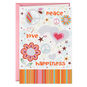 Peace, Love and Happiness Birthday Card, , large image number 1