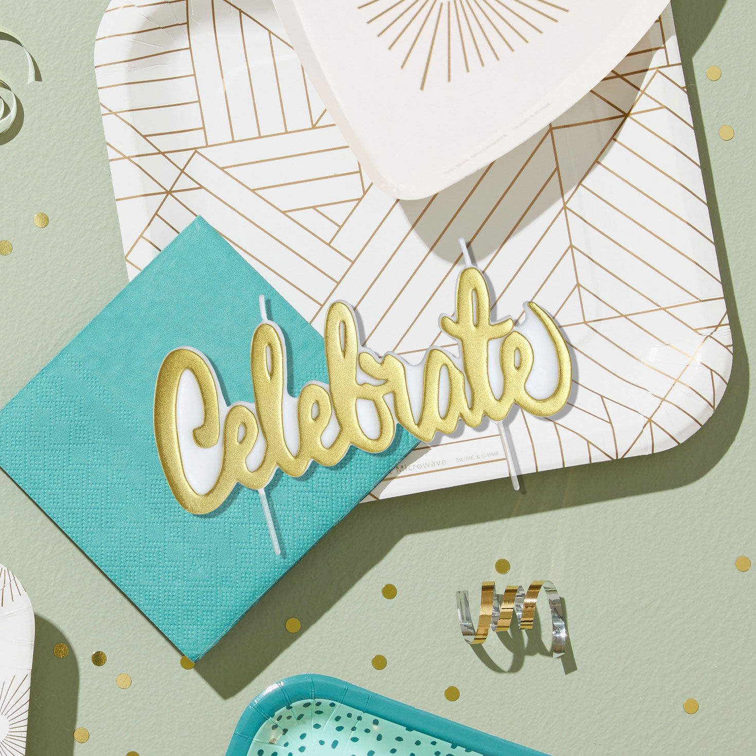 Gold Metallic "Celebrate" Birthday Candle for only USD 5.99 | Hallmark
