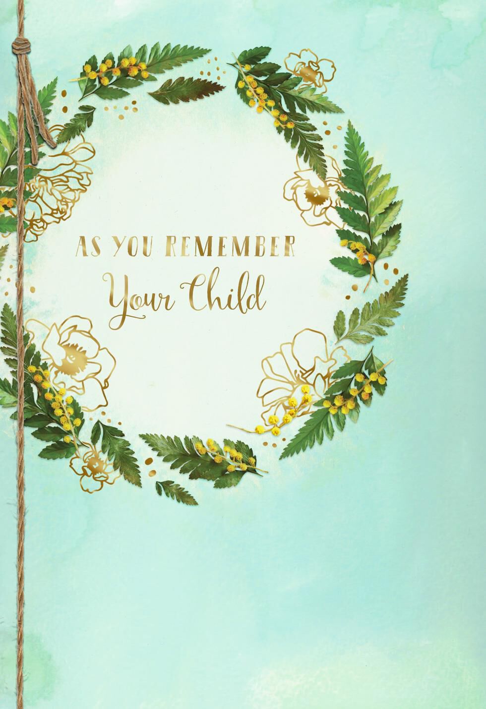 Elegant Wreath Mother's Day Card for Loss of a Child