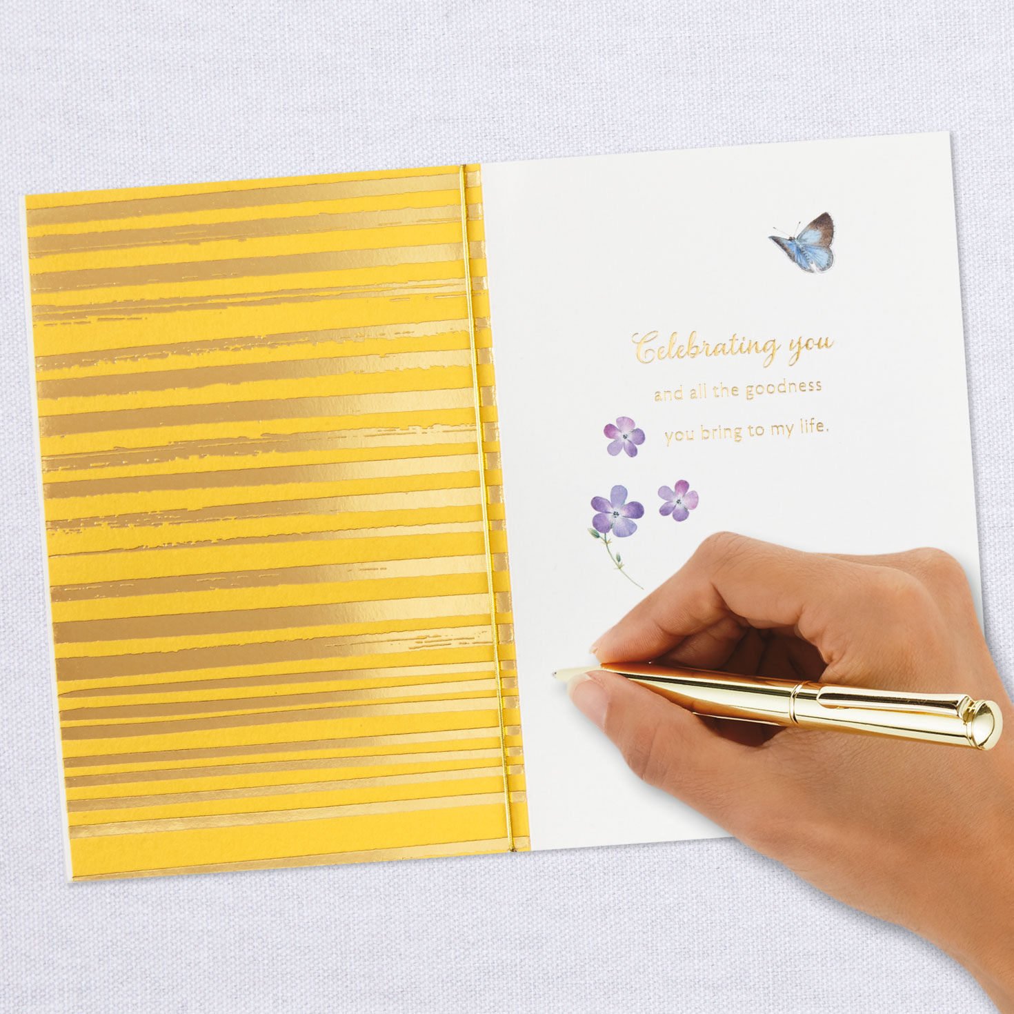 Marjolein Bastin Bouquet With Butterflies Birthday Card, , large image number 6