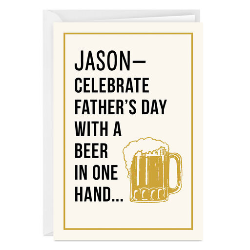 Personalized Beer Mug Card, 
