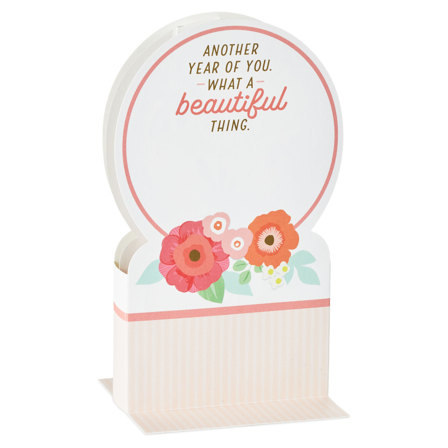 Happy Birthday Floral Snow Globe Musical 3D Pop-Up Birthday Card With Motion, , large image number 2