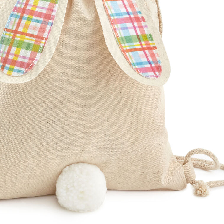 Spring Plaid Canvas Easter Bunny Gift Bag  image number 5
