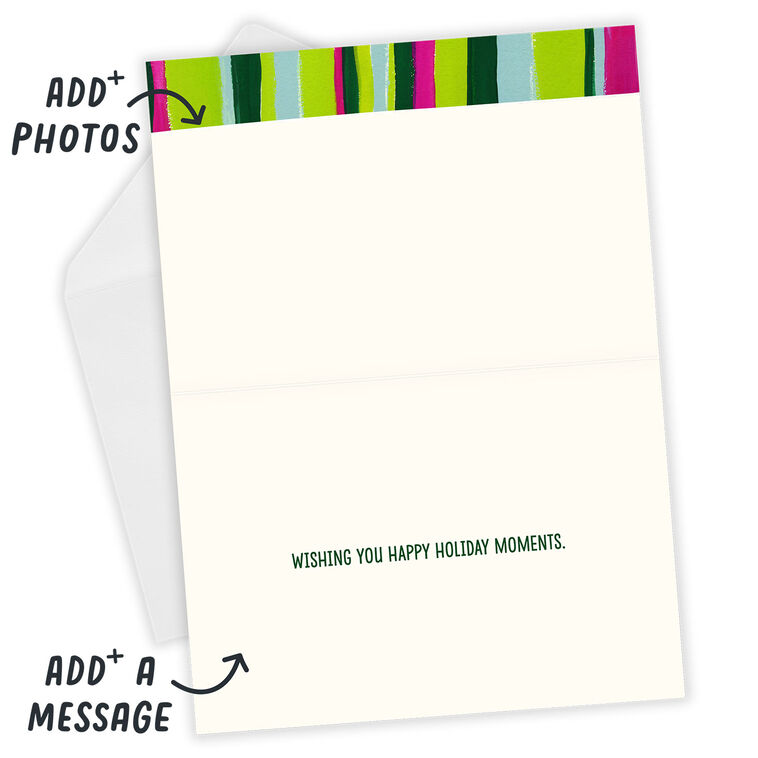 Colored Letters Star Feliz Navidad Card Open Card with Envelope indicating personalization image number 4