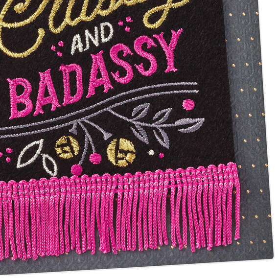 Sassy, Classy and Badassy Birthday Card With Removable Banner, , large image number 5