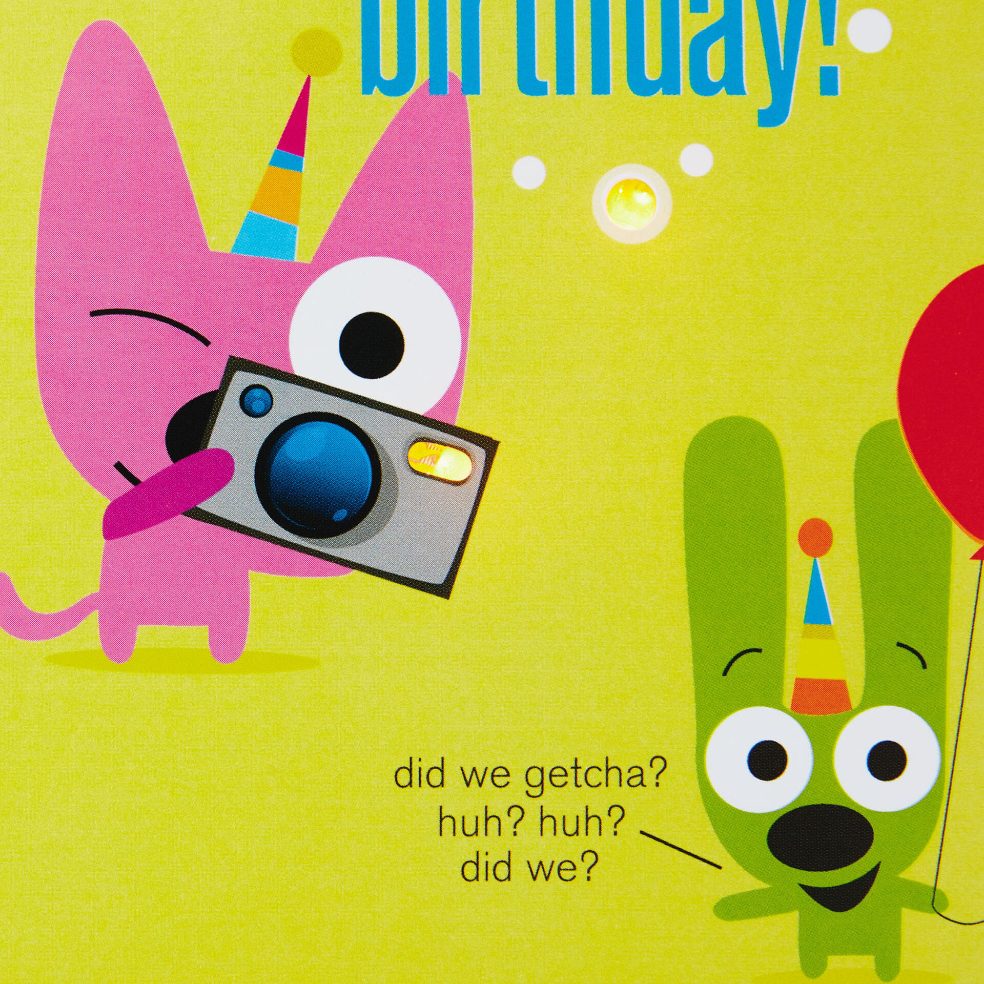 hoops&yoyo™ Surprise Party Birthday Card With Lights and Sound