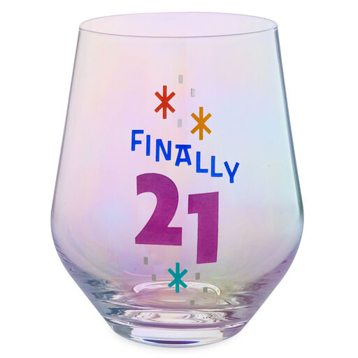 Finally 21 Stemless Wine Glass, 16 oz., 