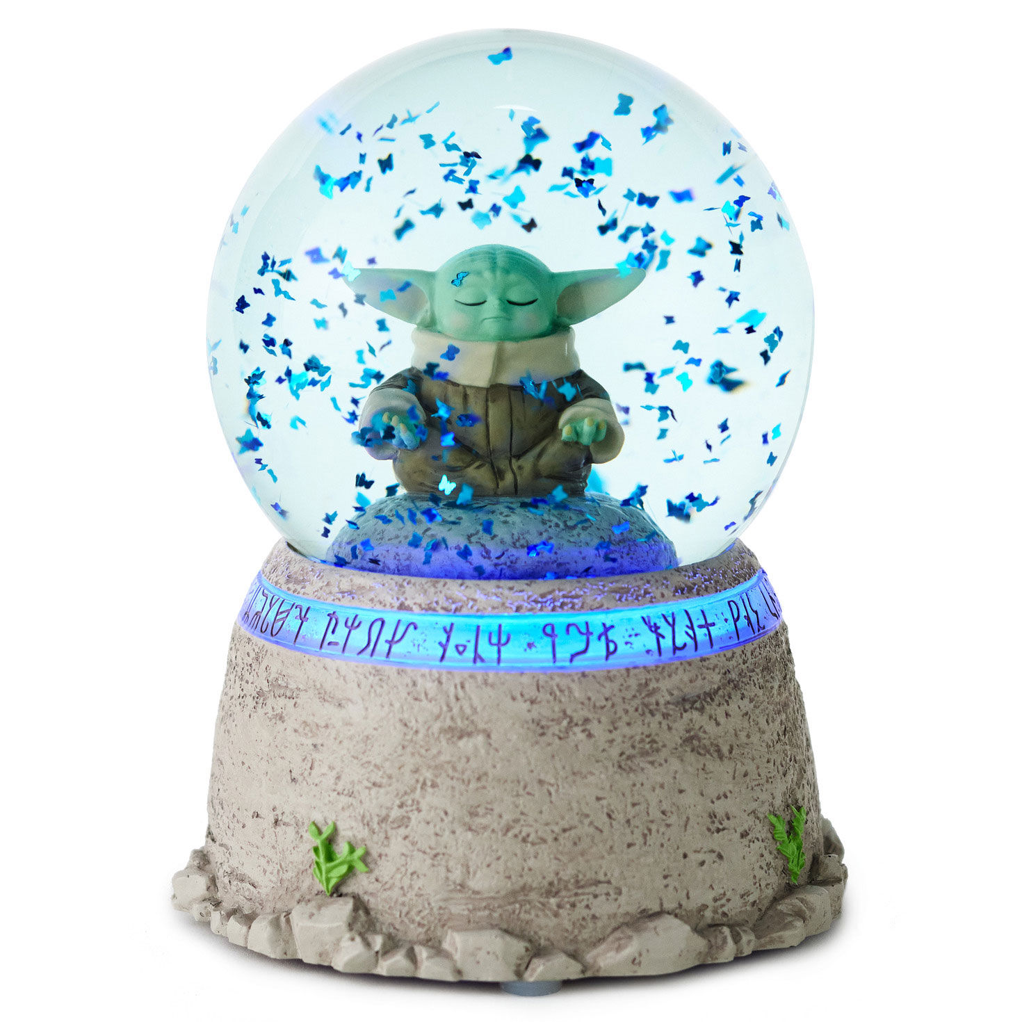 Star Wars: The Mandalorian™ Grogu™ in Meditation Snow Globe With Light and Sound