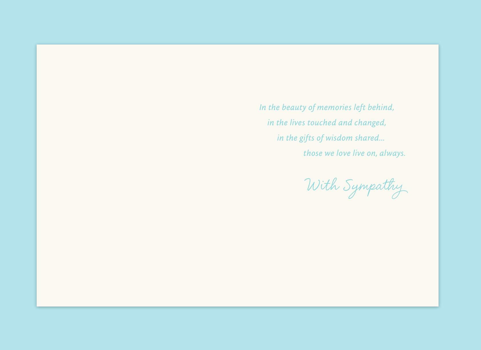 Beautiful Memories Sympathy Card