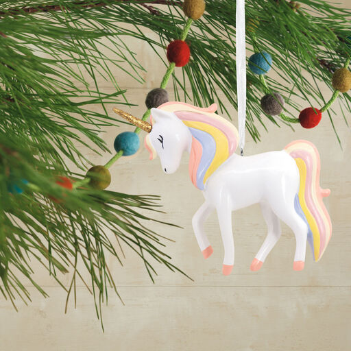 Unicorn With Striped Mane Hallmark Ornament, 