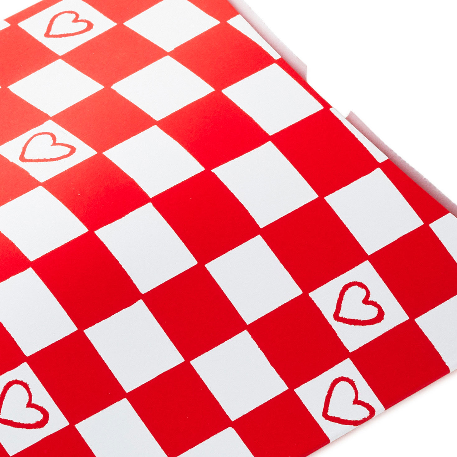 Red and White Check Extra-Large Valentine's Day Pillow Box, , large image number 5