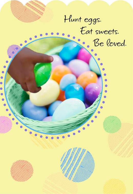 Eat Sweets and Be Loved Easter Card for Child, , large image number 1
