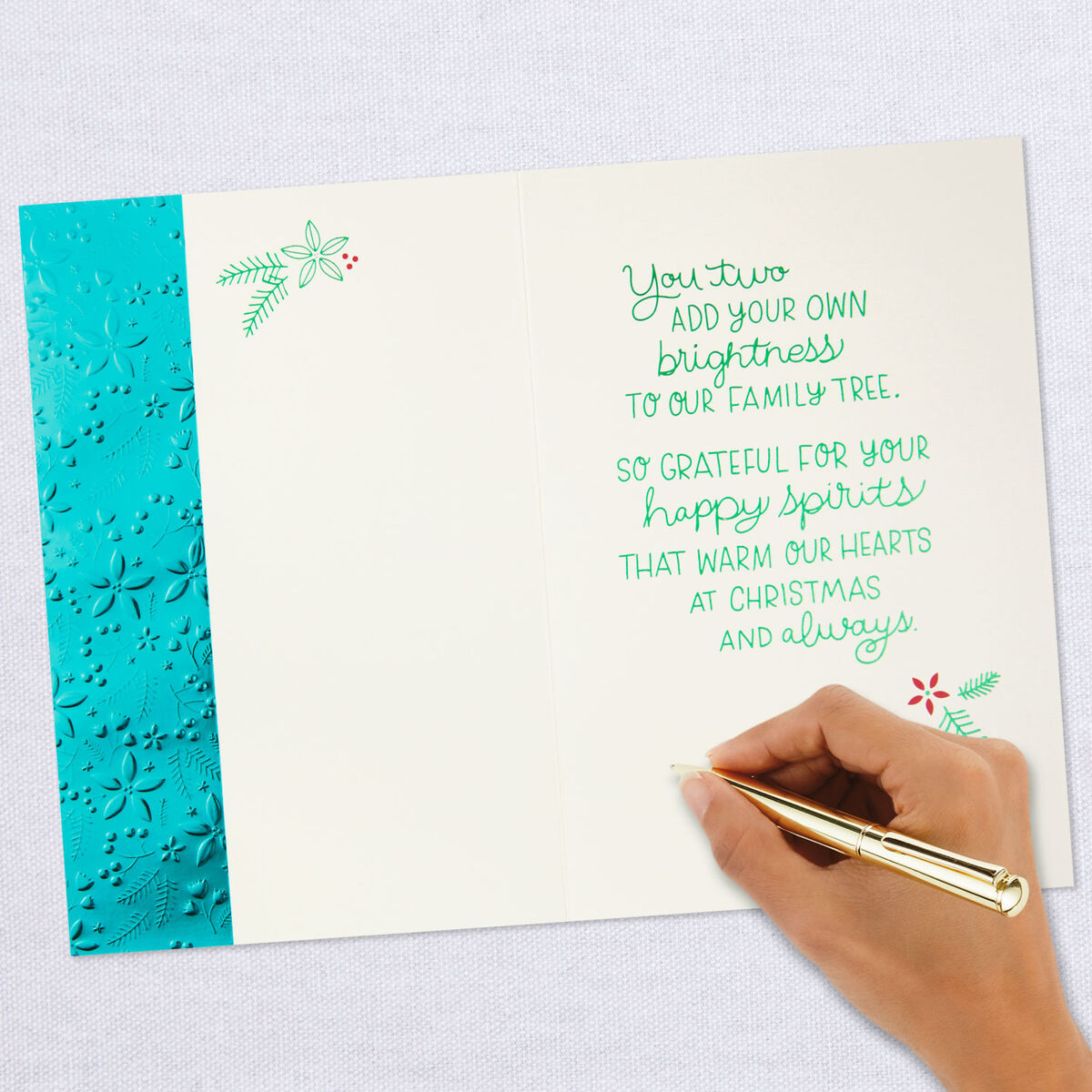 You Warm Our Hearts Christmas Card for Son and Daughter-in-Law