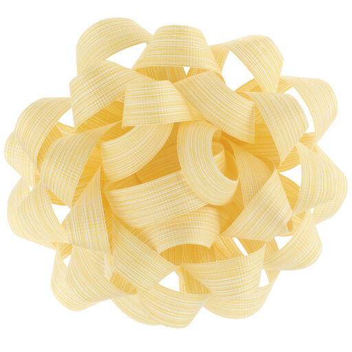 6" Large Yellow and White Gift Bow, 