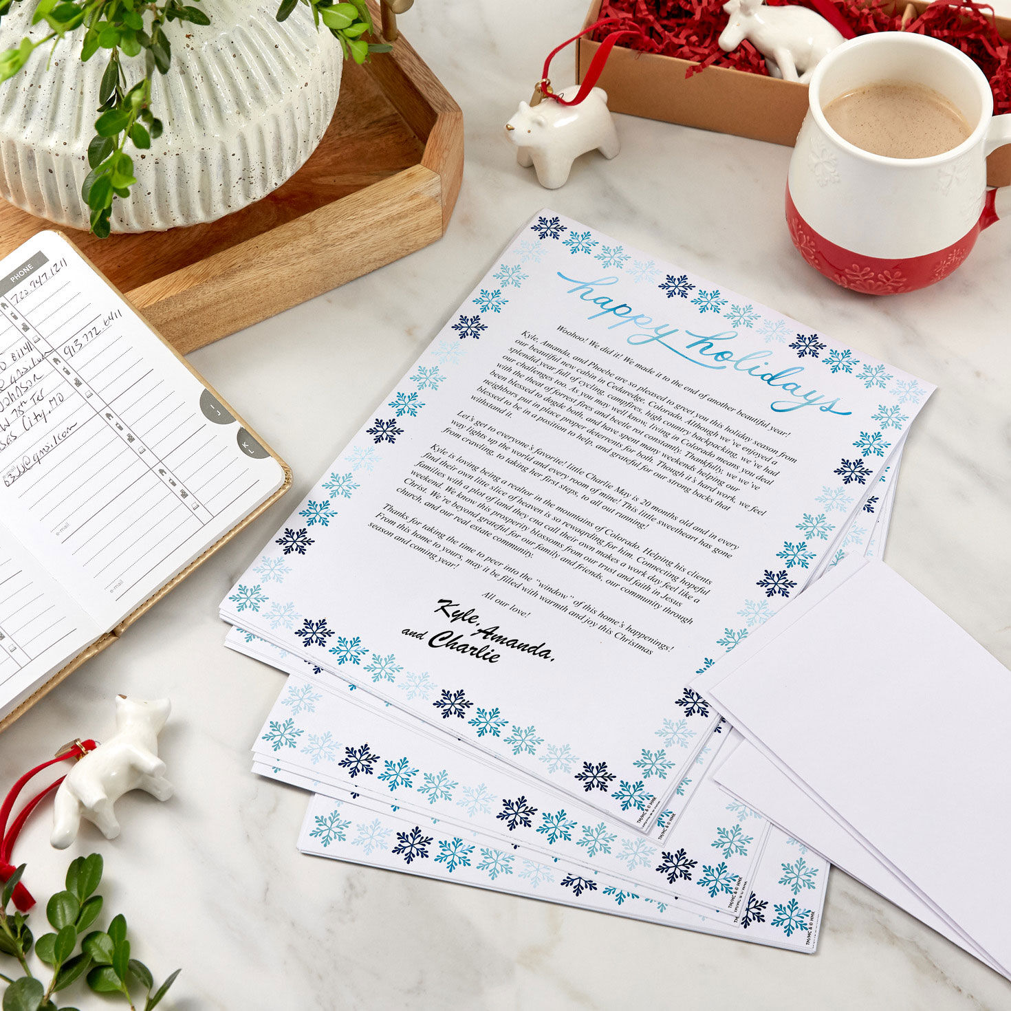 Happy Holidays Stationery Paper Pack in use image number 4