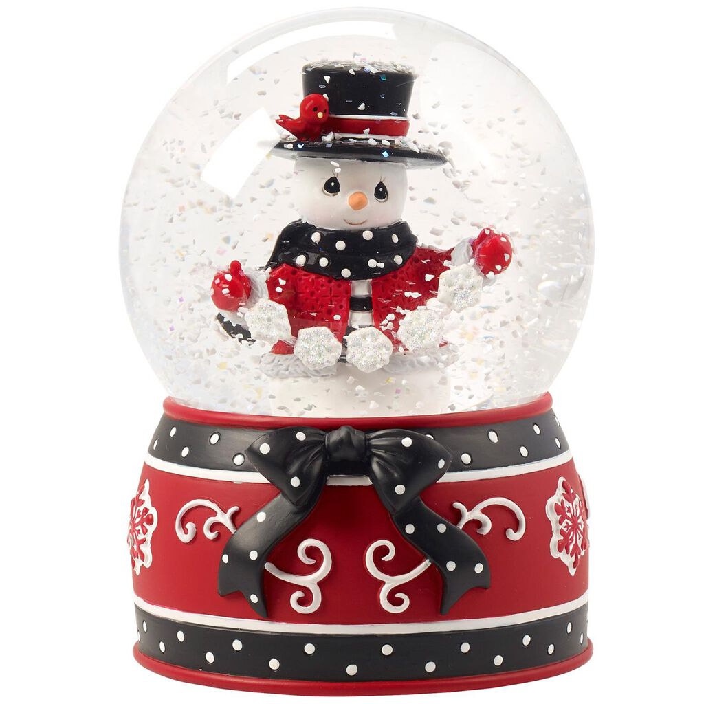Precious Moments White Christmas Snowman Musical Snow Globe 8th In Series Precious Moments White Christmas Snowman Musical Snow Globe 8th In Series