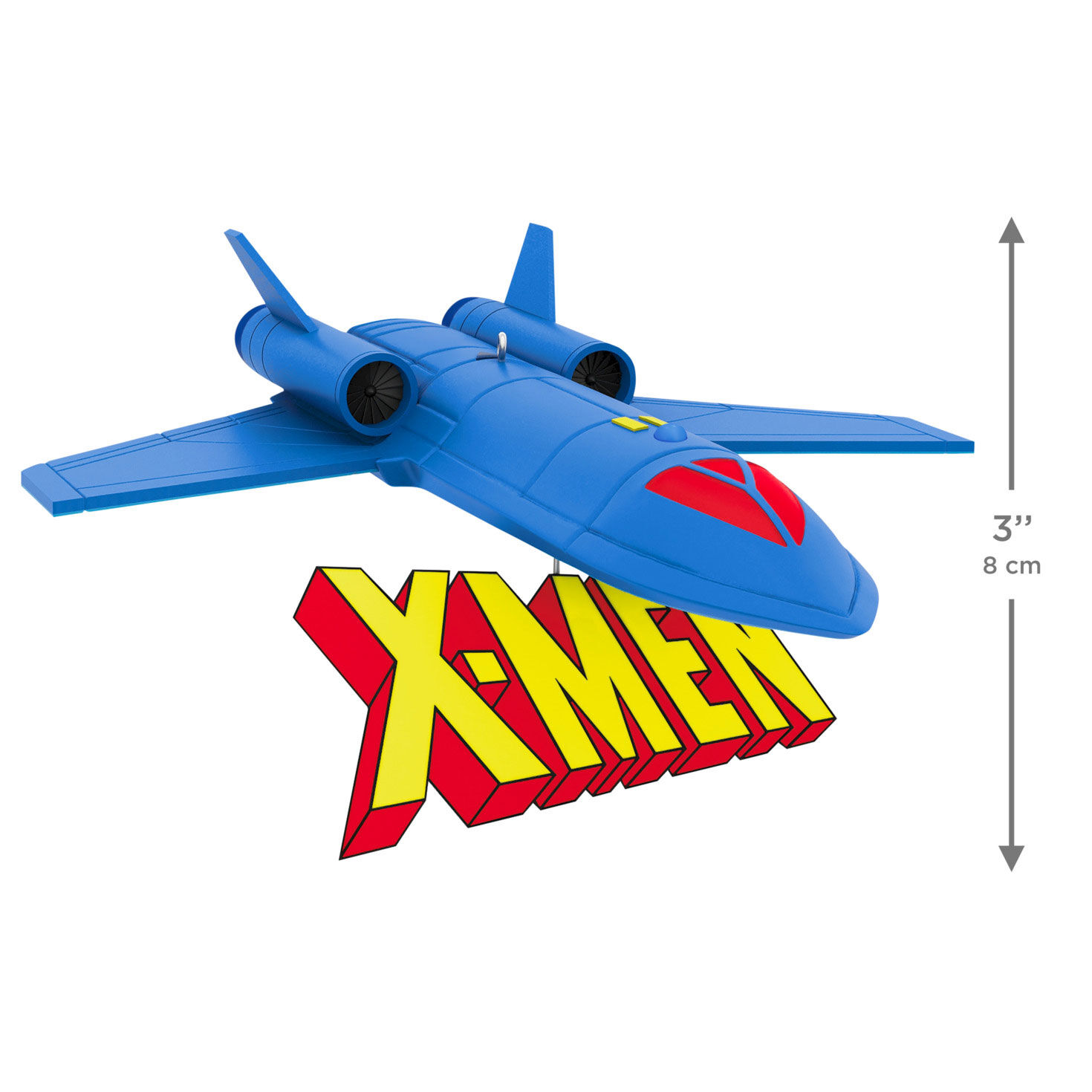 X-Men &rsquo;97 Blue Spaceship Keepsake Ornament measurement image number 4