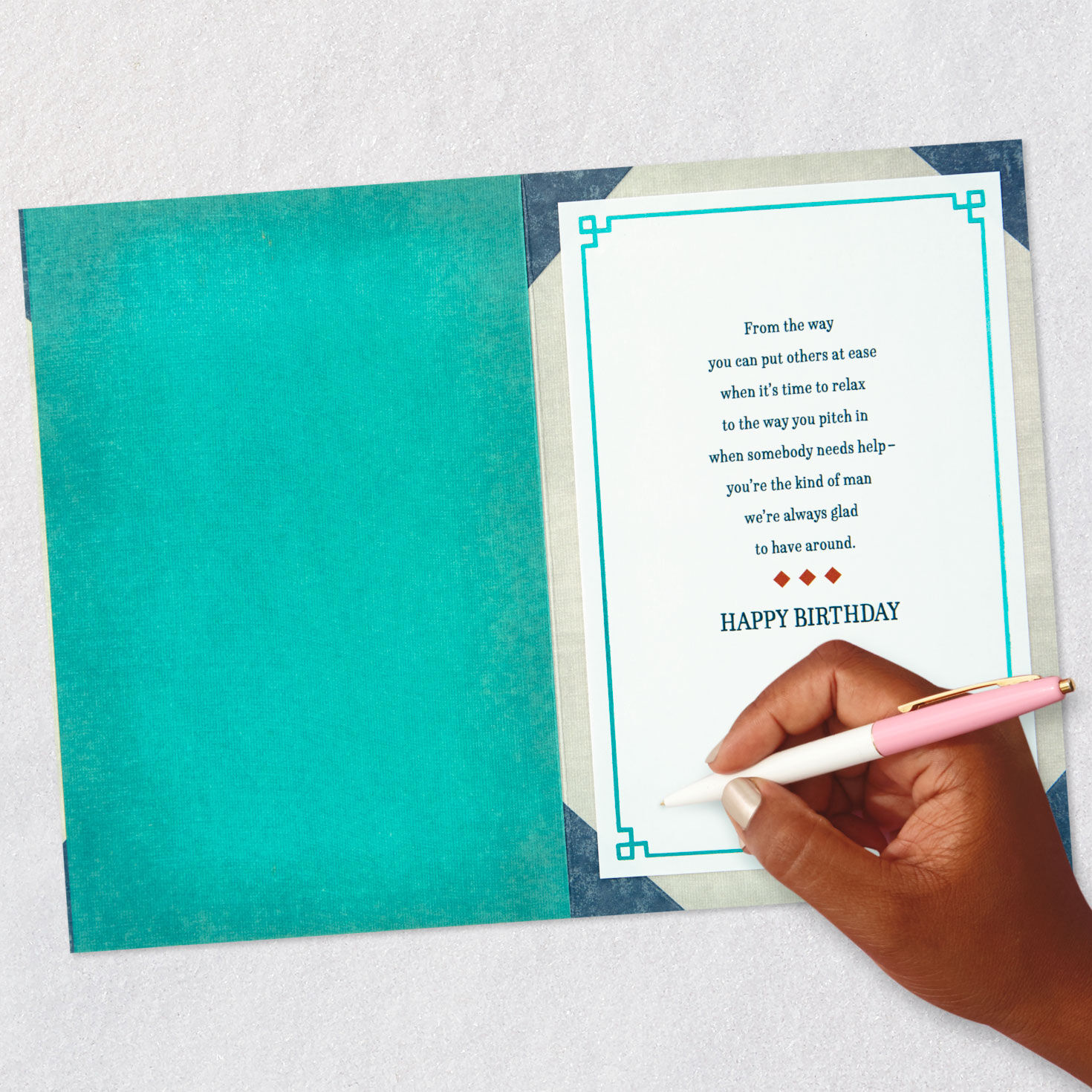 Foil Lettering Birthday Card for Brother Signing card image number 6